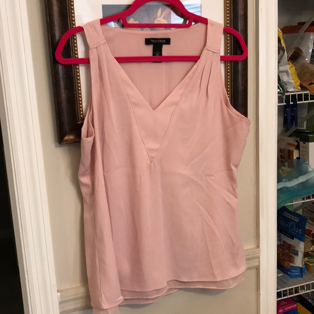 White House Black Market pink blouse